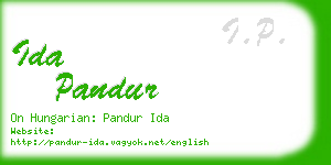 ida pandur business card